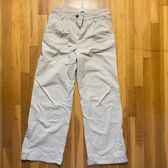 H&M Khaki Wide Leg Jeans size 4 - Picture 1 of 3